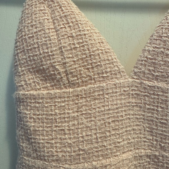 Brand New Never Worn - Alice and Olivia Carli Tweed Mini Dress - Pink - Size 0 - Picture 8 of 11